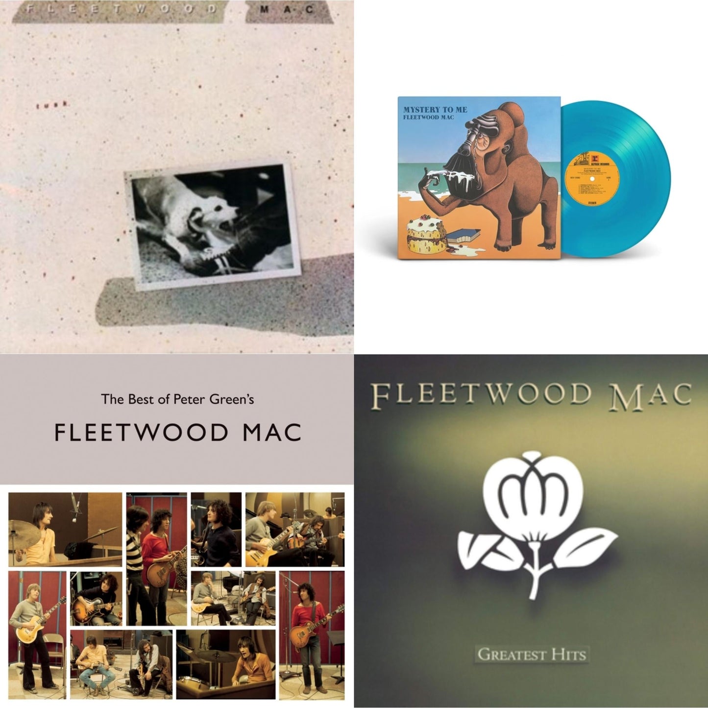 Fleetwood Mac - Greatest Hits & Best Of Peter Green's Fleetwood Mac (2LP/140G) & Mystery To Me (Ocean-Blue LP Vinyl) (Rocktober) & Tusk (2LP)