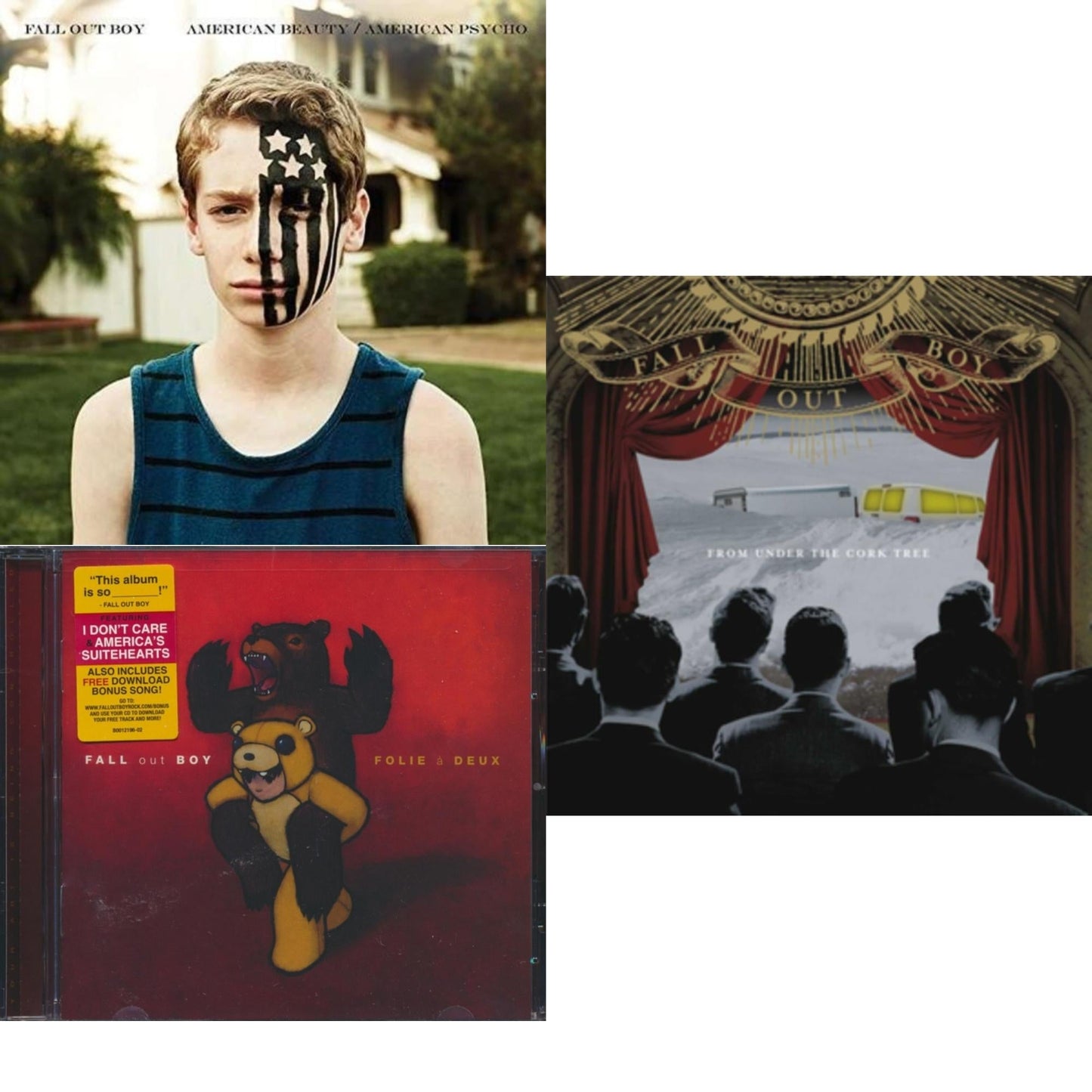 Fall Out Boy - From Under Cork Tree & Folie A Deux & American Beauty / American Psycho - CD Bundle