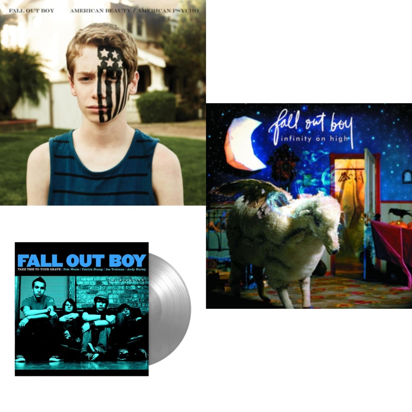 Fall Out Boy - Take This To Your Grave (Fbr 25Th Anniversary Edition/Silver LP Vinyl) & American Beauty / American Psycho & Infinity On High