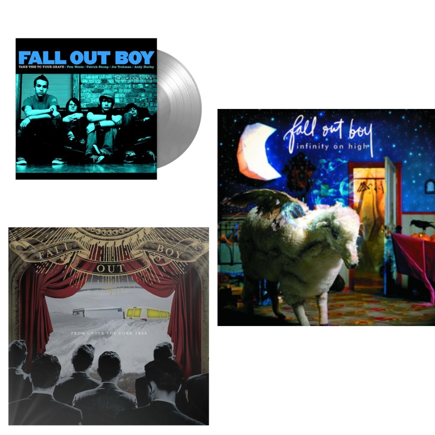 Fall Out Boy - Take This To Your Grave (Fbr 25Th Anniversary Edition/Silver LP Vinyl) & From Under The Cork Tree & Infinity On High