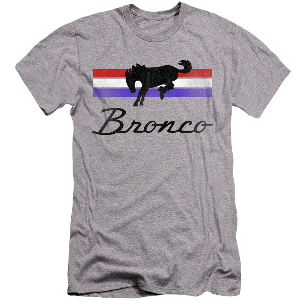 Ford Bronco Bronco Stripes Hbo Premium Bella Canvas Slim Fit Mens T Shirt Athletic Heather