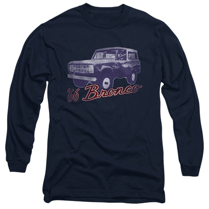 Ford Bronco 66 Bronco Classic Mens Long Sleeve Shirt Navy Officially Licensed