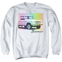 Load image into Gallery viewer, Ford Bronco Retro Rainbow Mens Crewneck Sweatshirt White