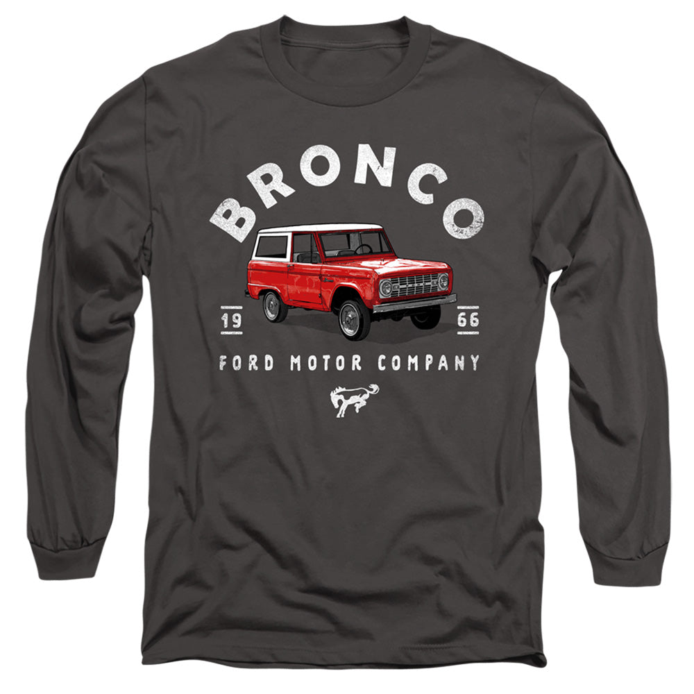 Ford Bronco Bronco Illustrated Mens Long Sleeve Shirt Charcoal