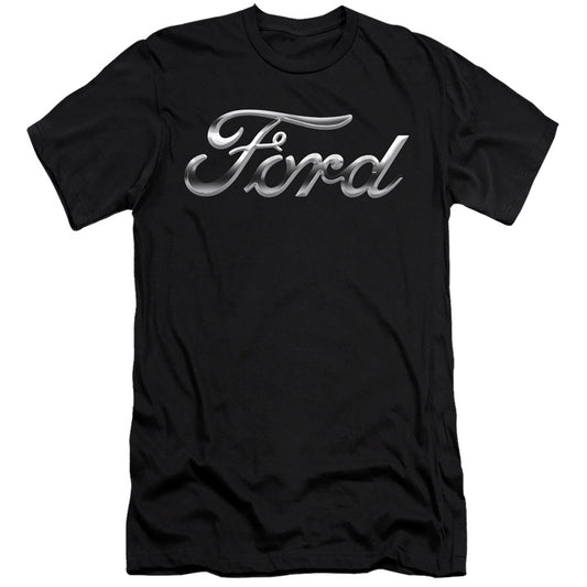 Ford Chrome Ford Logo Hbo Premium Bella Canvas Slim Fit Mens T Shirt Black