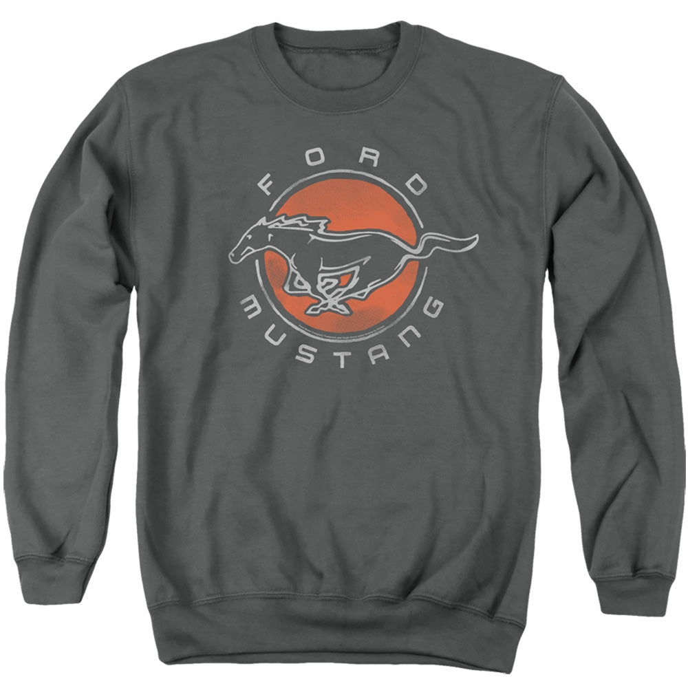 Ford Mustang Mustang Circle Mens Crewneck Sweatshirt Charcoal