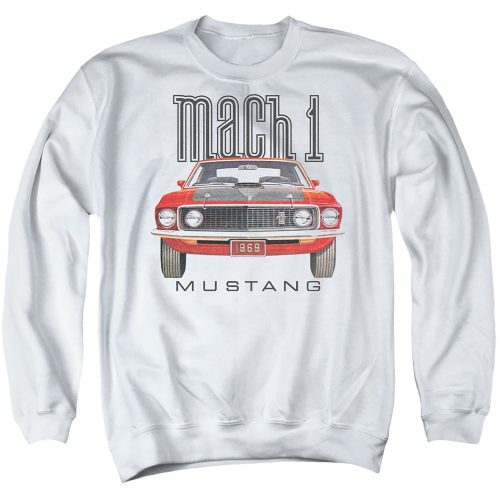 Ford Mustang 69 Mach 1 Mens Crewneck Sweatshirt White