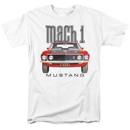 Ford Mustang 69 Mach 1 Mens T Shirt White