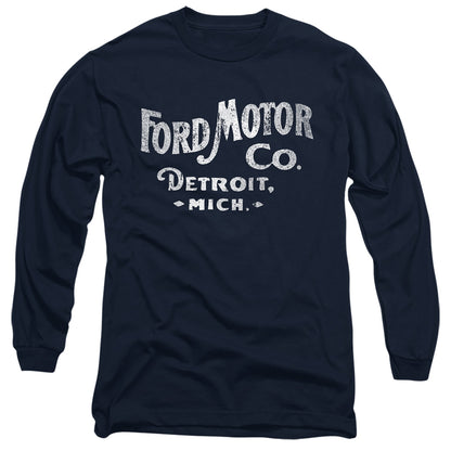 Ford Motor Co Mens Long Sleeve Shirt Navy Officially Licensed