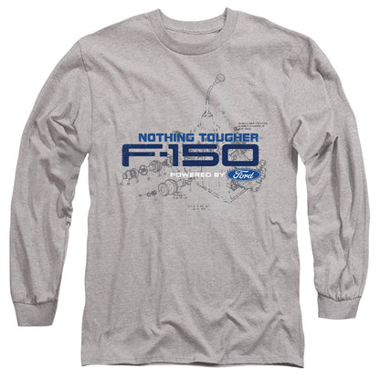 Ford Trucks Engine Schematic Mens Long Sleeve Shirt Athletic Heather