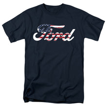 Load image into Gallery viewer, Ford Flag Logo Mens T Shirt Navy