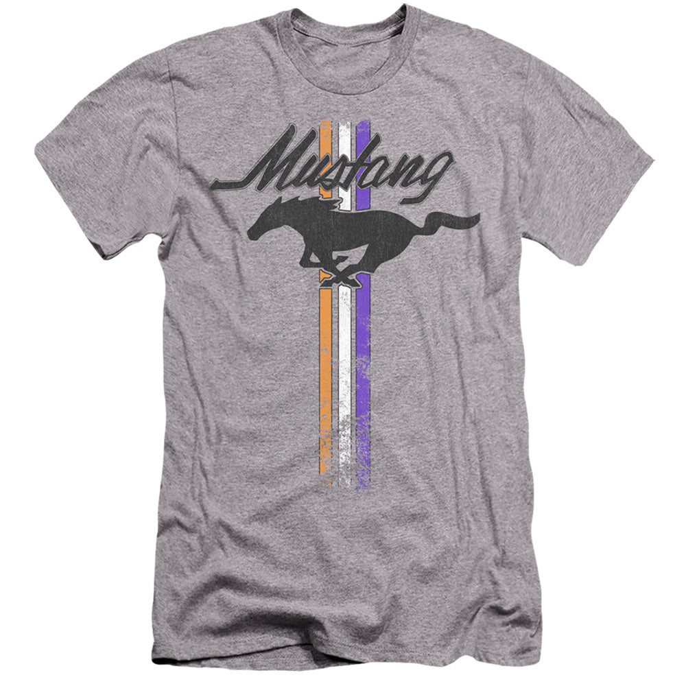 Ford Mustang Mustang Stripes Hbo Premium Bella Canvas Slim Fit Mens T Shirt Athletic Heather