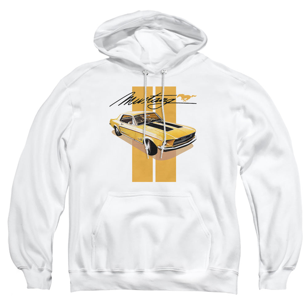 Ford Mustang Stang Stripes Mens Hoodie White