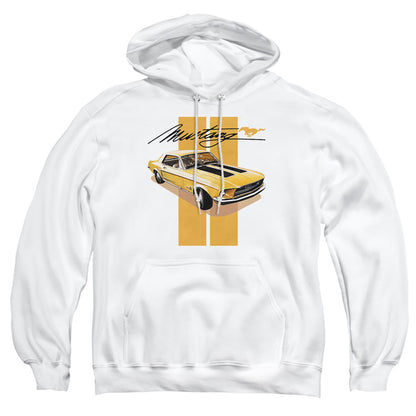 Ford Mustang Stang Stripes Mens Hoodie White