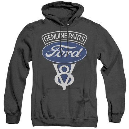 Ford V8 Genuine Parts Heather Mens Hoodie Black