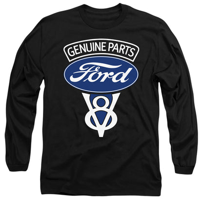 Ford V8 Genuine Parts Mens Long Sleeve Shirt Black Officially Licensed