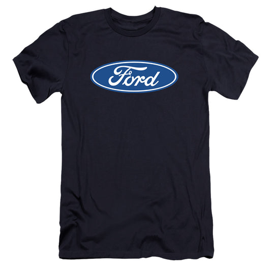 Ford Dimensional Logo Hbo Premium Bella Canvas Slim Fit Mens T Shirt Navy