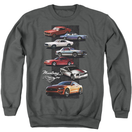 Ford Mustang Mustang Stack Mens Crewneck Sweatshirt Charcoal