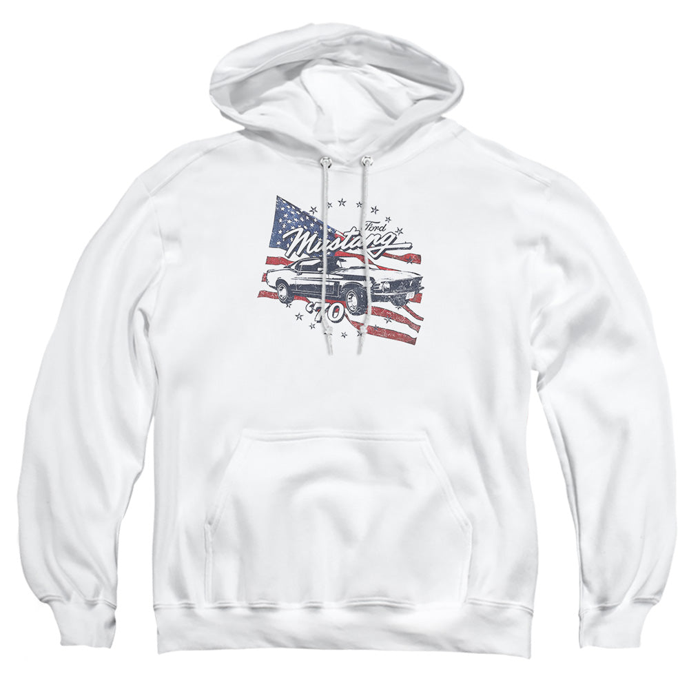 Ford Mustang 70 Mustang Mens Hoodie White
