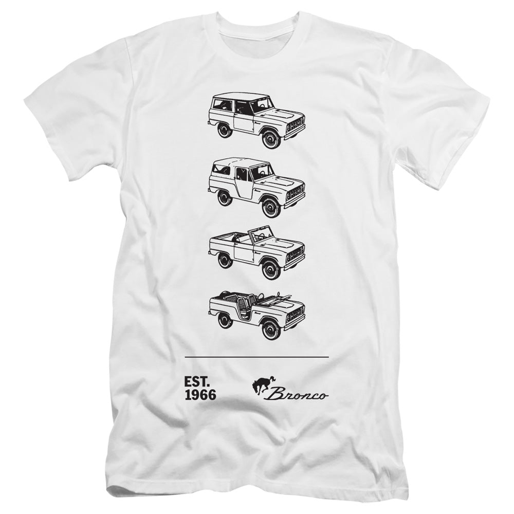 Ford Bronco Convert Hbo Premium Bella Canvas Slim Fit Mens T Shirt White