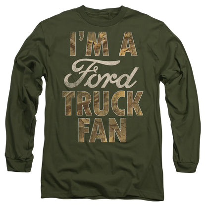 Ford Ford Truck Man Camo Mens Long Sleeve Shirt Military Green Officially Licensed