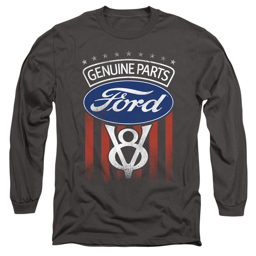 Ford Genuine Parts Flag Mens Long Sleeve Shirt Charcoal