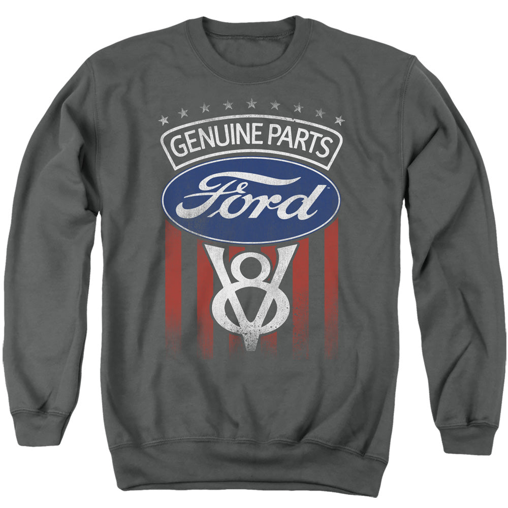 Ford Genuine Parts Flag Mens Crewneck Sweatshirt Charcoal