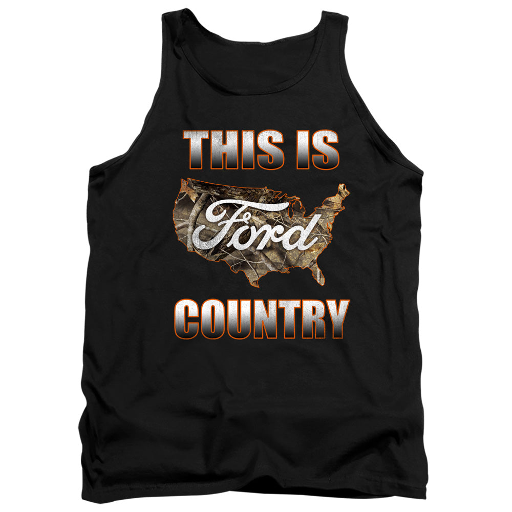 Ford Go Further Orange Camo Mens Tank Top Shirt Black