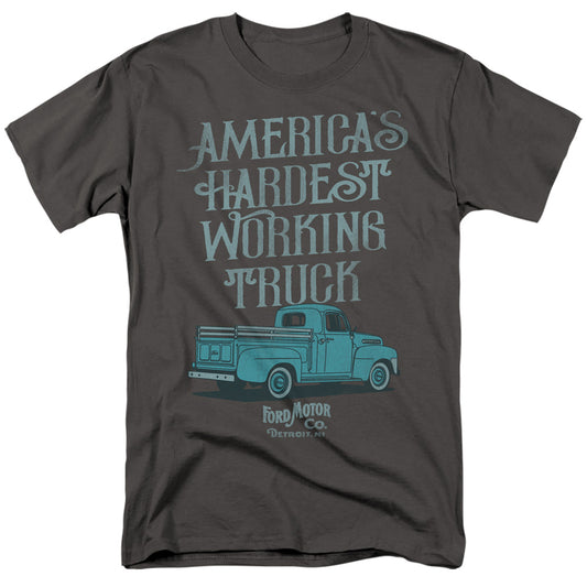 Ford Vintage America'S Hardest Working Truck Mens T Shirt Charcoal