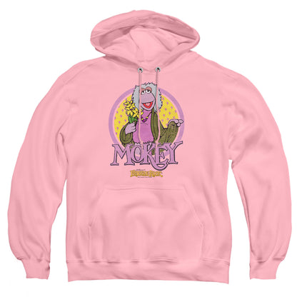 Fraggle Rock Mokey Circle Mens Hoodie Pink