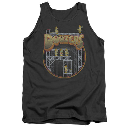 Fraggle Rock Doozers Construction Mens Tank Top Shirt Charcoal