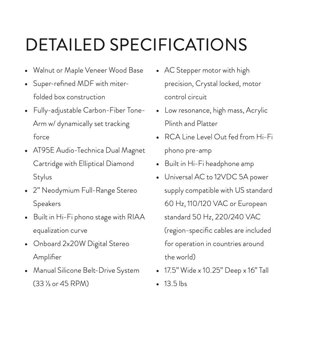 Gramovox "Classic" Floating Record vertical turntable