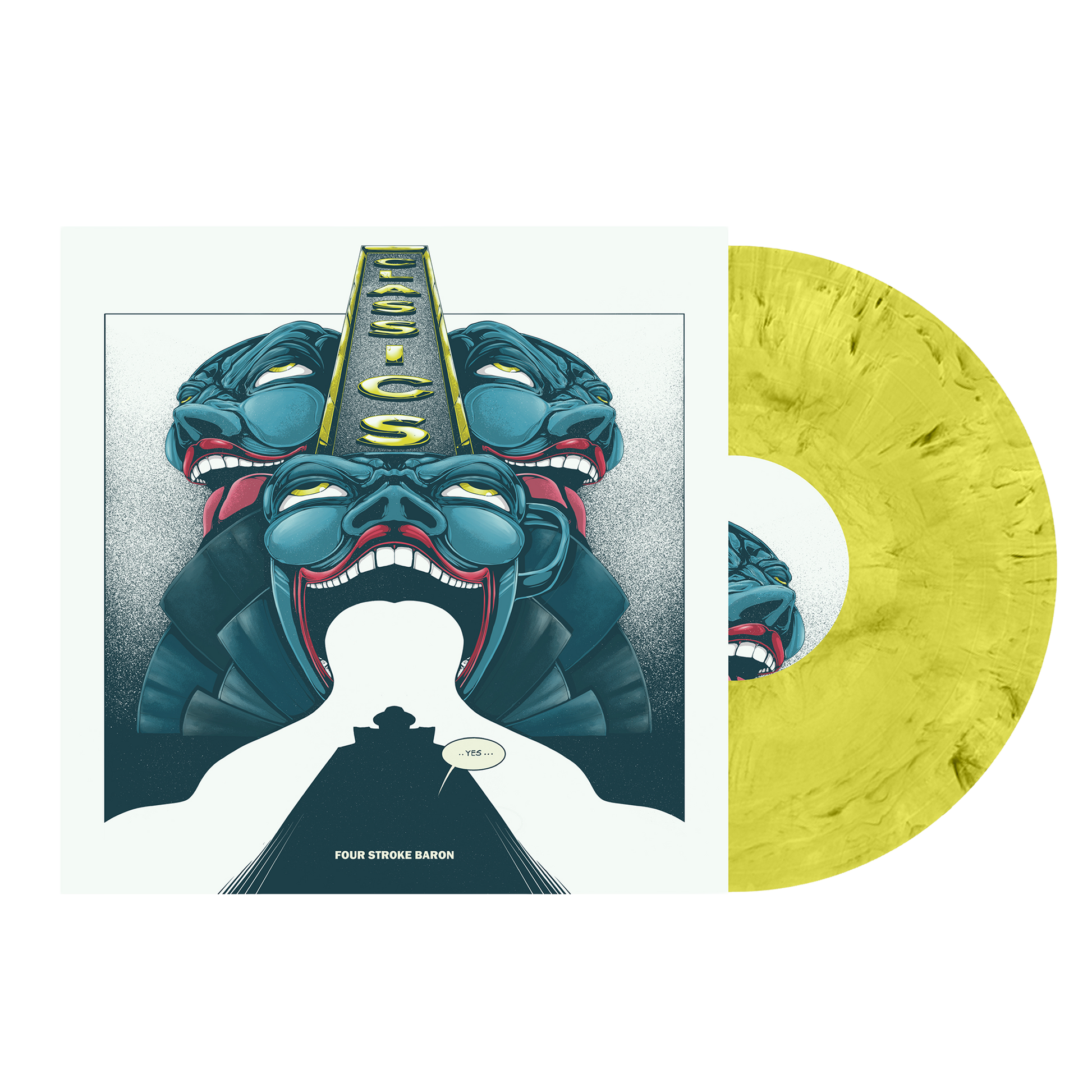 Four Stroke Baron - Classics on Yellow Marbled LP Vinyl Record