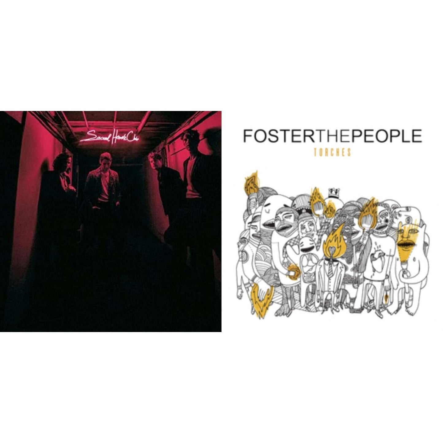 Foster The People - Torches (Dl Card) & Sacred Hearts Club (150G/Dl Card) - LP Vinyl Bundle