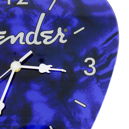 Fender Guitar Pick Wall Clock x Blue