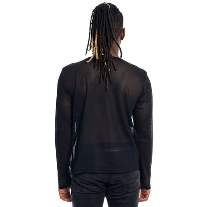 Fight Club Tyler Durden Hustler Mesh Mens Costume Shirt Black