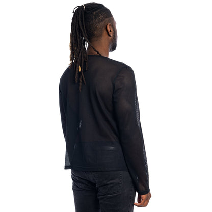 Fight Club Tyler Durden Hustler Mesh Mens Costume Shirt Black