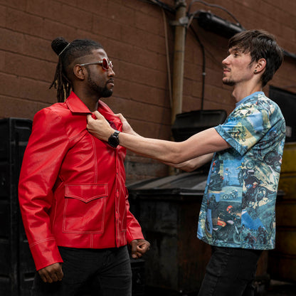Fight Soap Tyler Leather Jacket Halloween Costume Fighter Cosplay