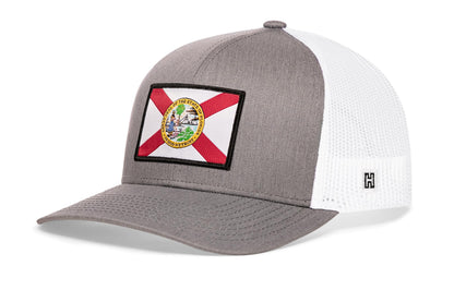 Florida Flag Trucker Hat  |  Black FL Snapback