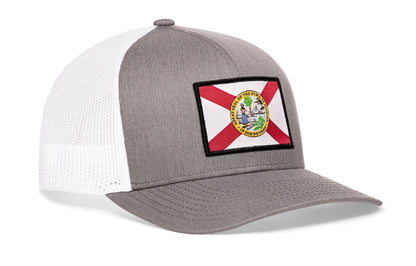 Florida Flag Trucker Hat  |  Black FL Snapback