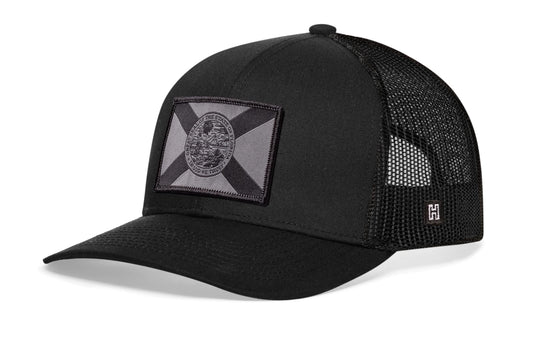 Florida Flag HAKA Trucker Hat Tactical Black FL Snapback