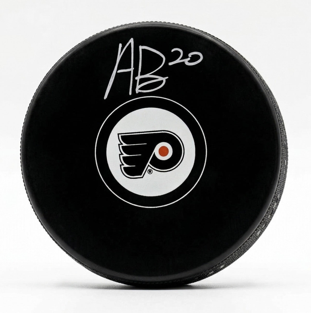 Alex Bump Philadelphia Flyers Autographed Logo Hockey Puck
