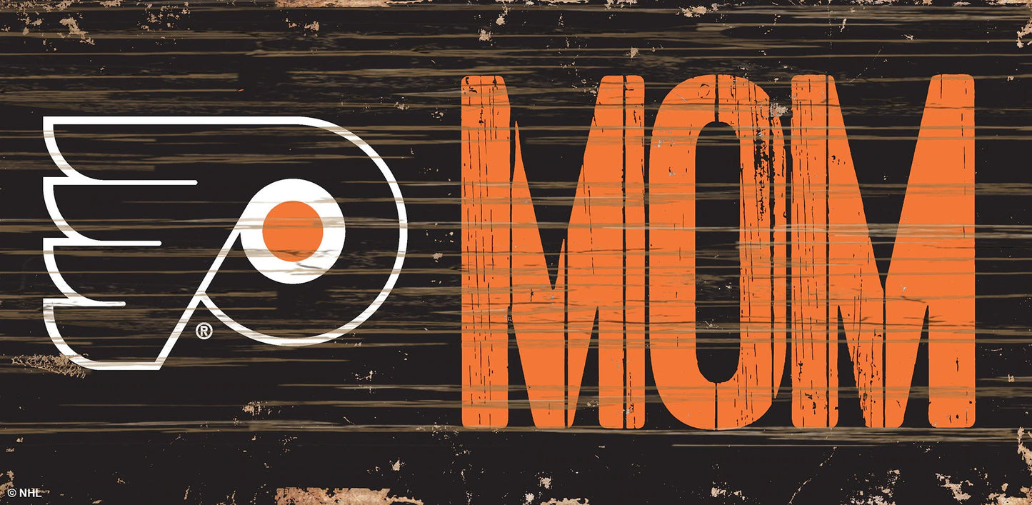 Philadelphia Flyers Mom Wood Sign