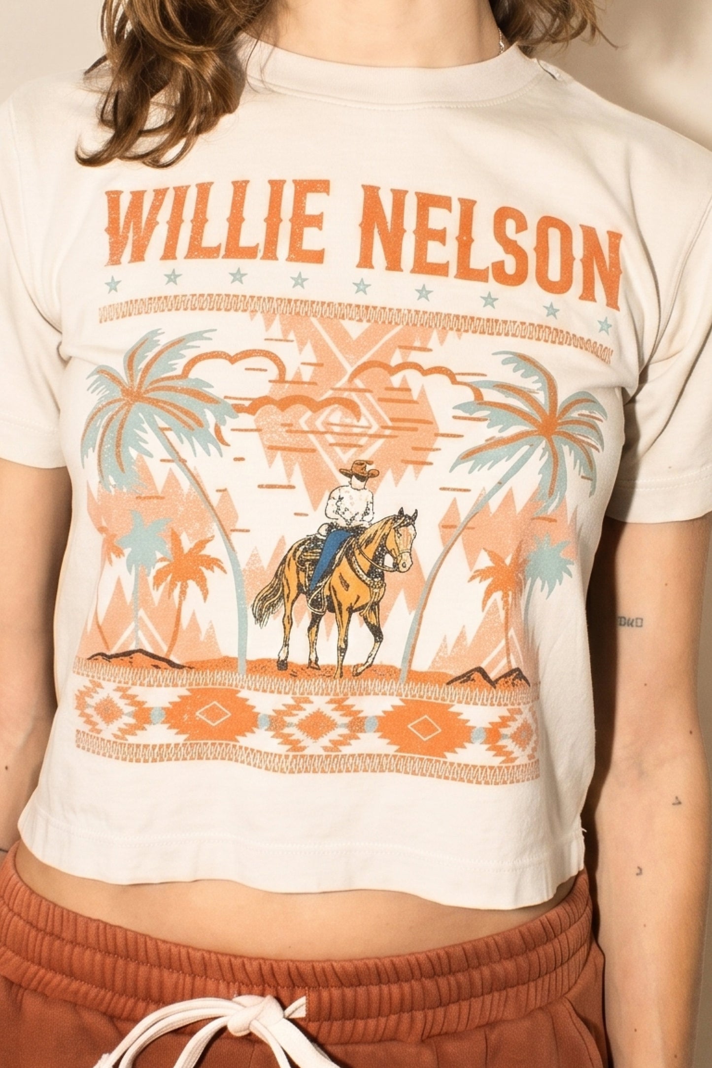 Willie Nelson Palm Beach Tee Womens T Shirt Officially Licensed