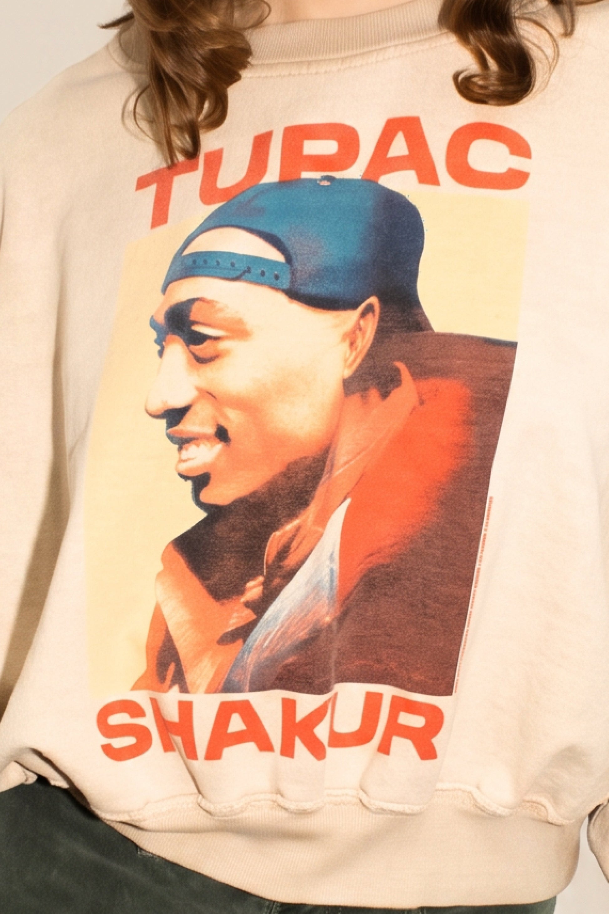 Tupac Shakur Womens Crewneck Sweatshirt Officially Licensed