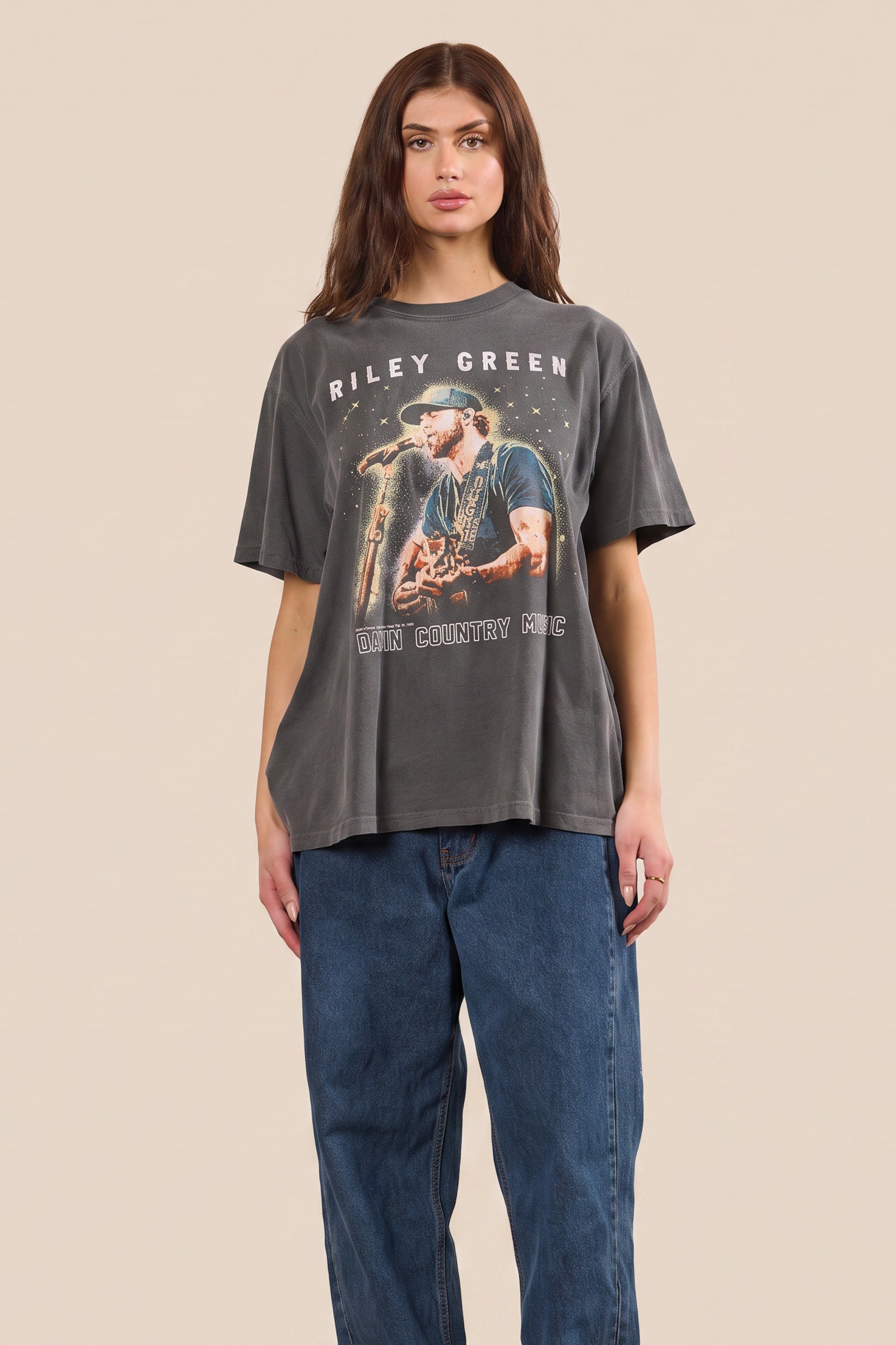 Riley Green Unisex Tee T Shirt Grey Officially Licensed