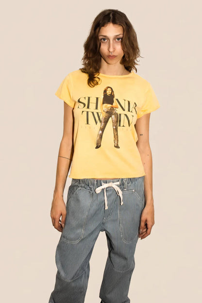 Shania Twain Tour of 1998 Tee Womens T Shirt Yellow Officially Licensed