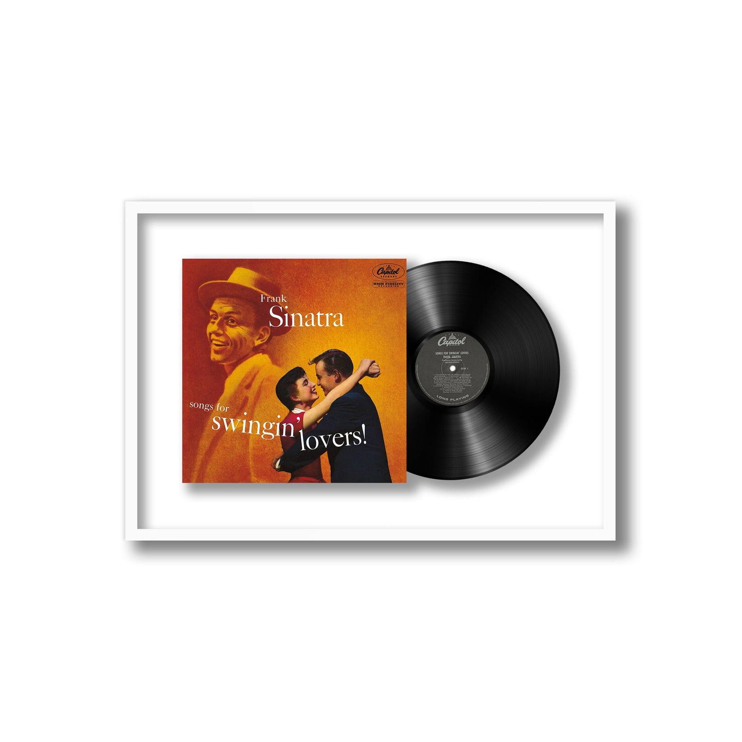 Frank Sinatra Songs For Swingin' Lovers! Framed Vinyl Record