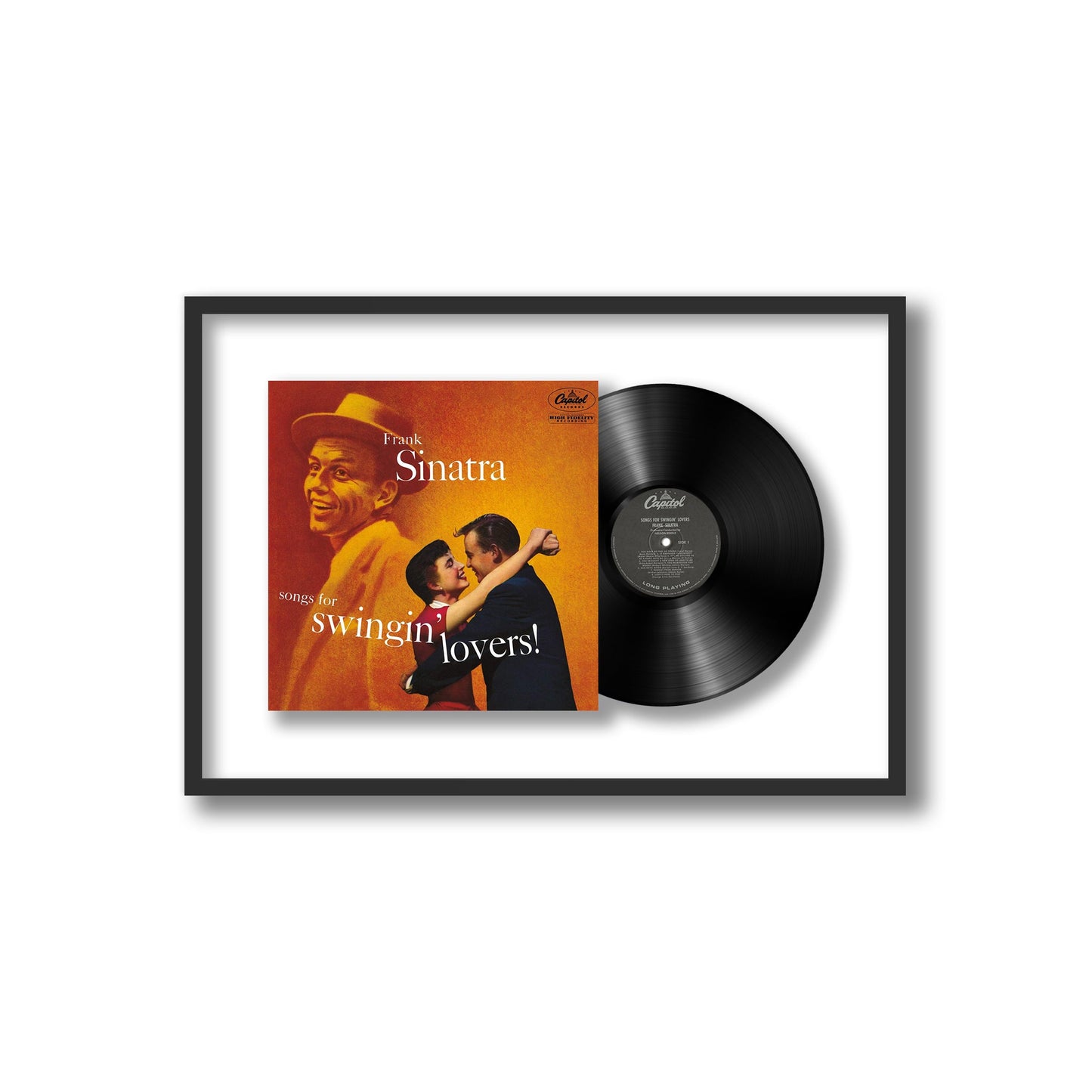 Frank Sinatra Songs For Swingin' Lovers! Framed Vinyl Record