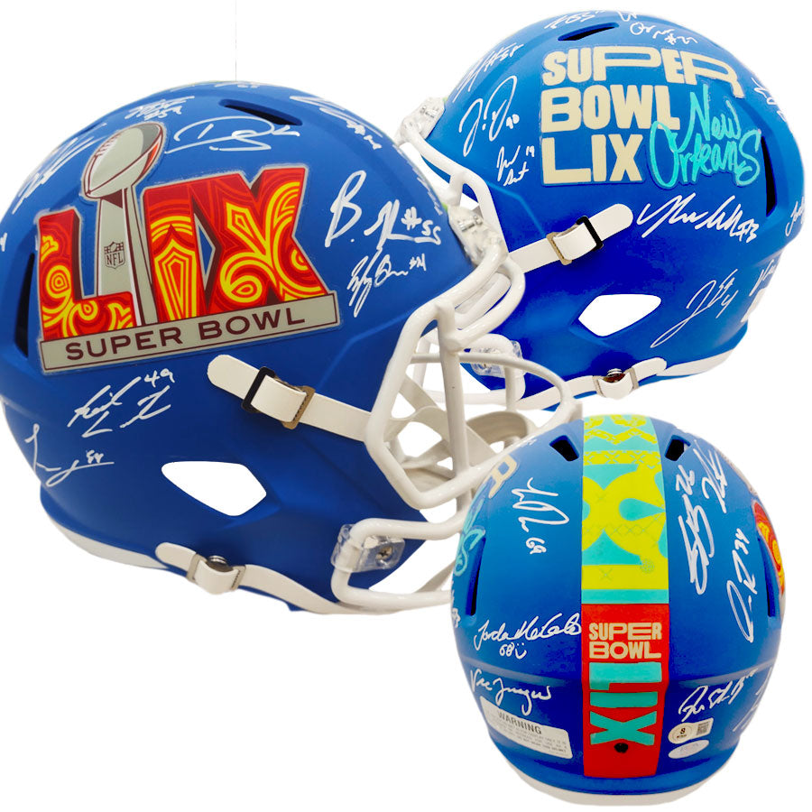 Philadelphia Eagles Team-Signed Super Bowl LIX Champions Helmet - 24 Signatures